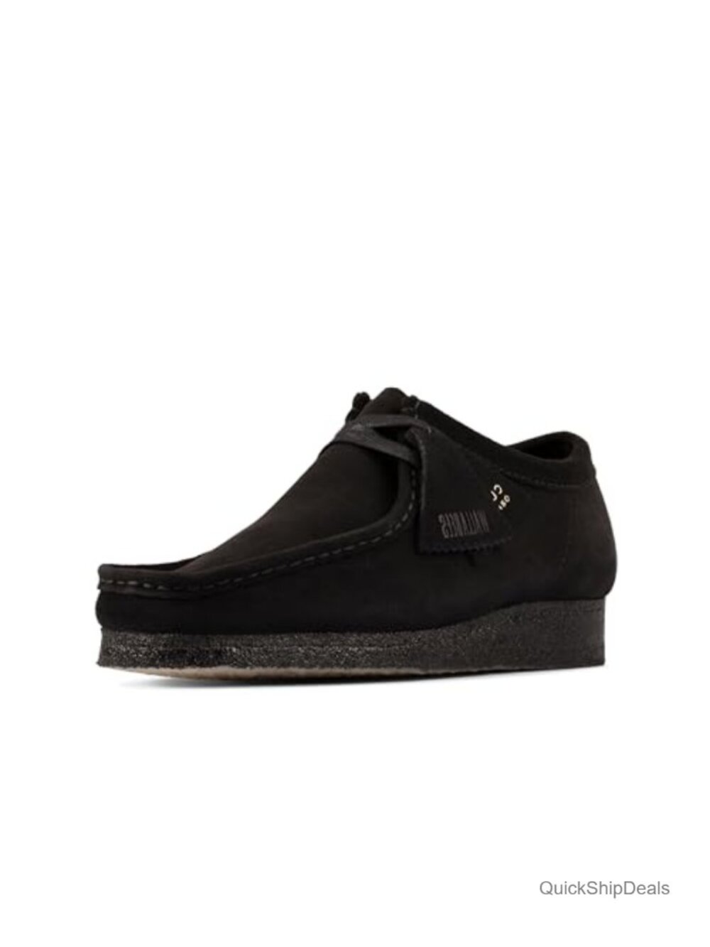 Black Suede Lace-Up Oxford Comfort Crepe Sole